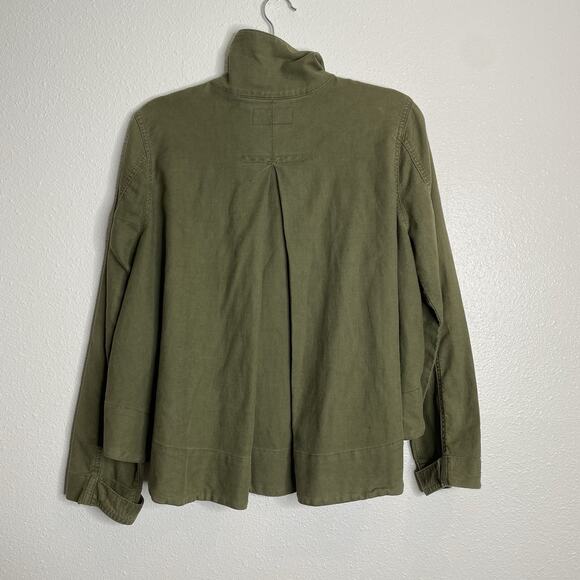 THE GREAT The Swingy Army Canvas‎ Jacket Green Japanese Twill Size 1 - Picture 10 of 10